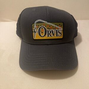 Orvis Charcoal and Gold Trucker Hat